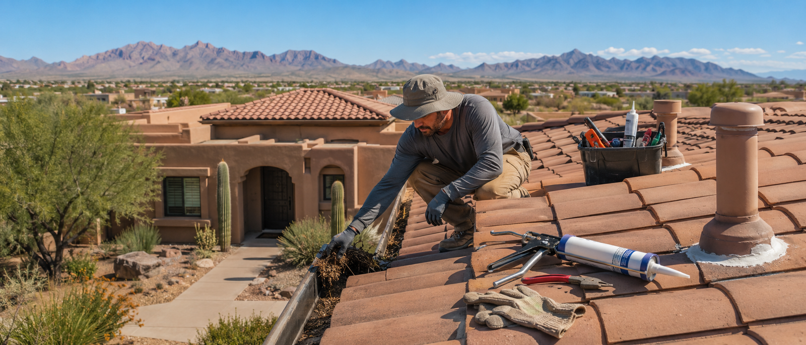Professional roof maintenance services in Las Cruces NM by A Mountain Roofing