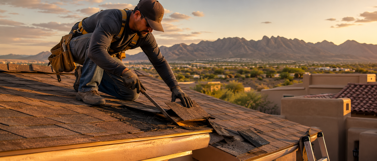 Professional roof repair services in Las Cruces NM by A Mountain Roofing