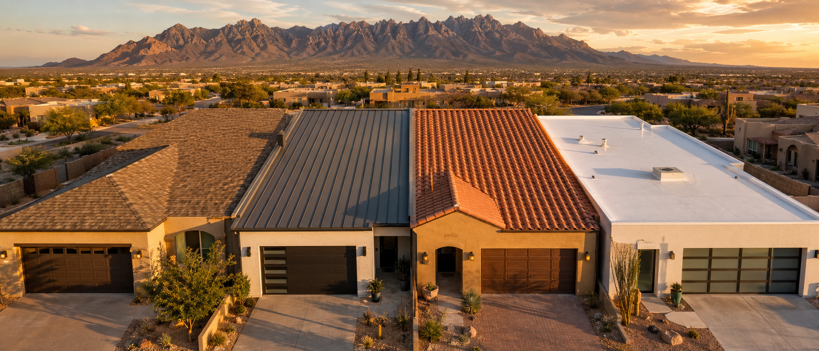 Roofing materials and types available in Las Cruces NM from A Mountain Roofing