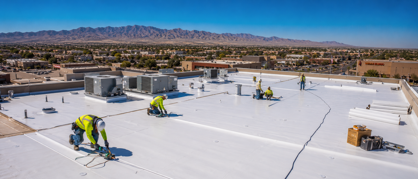 Commercial roofing services in Las Cruces NM by A Mountain Roofing