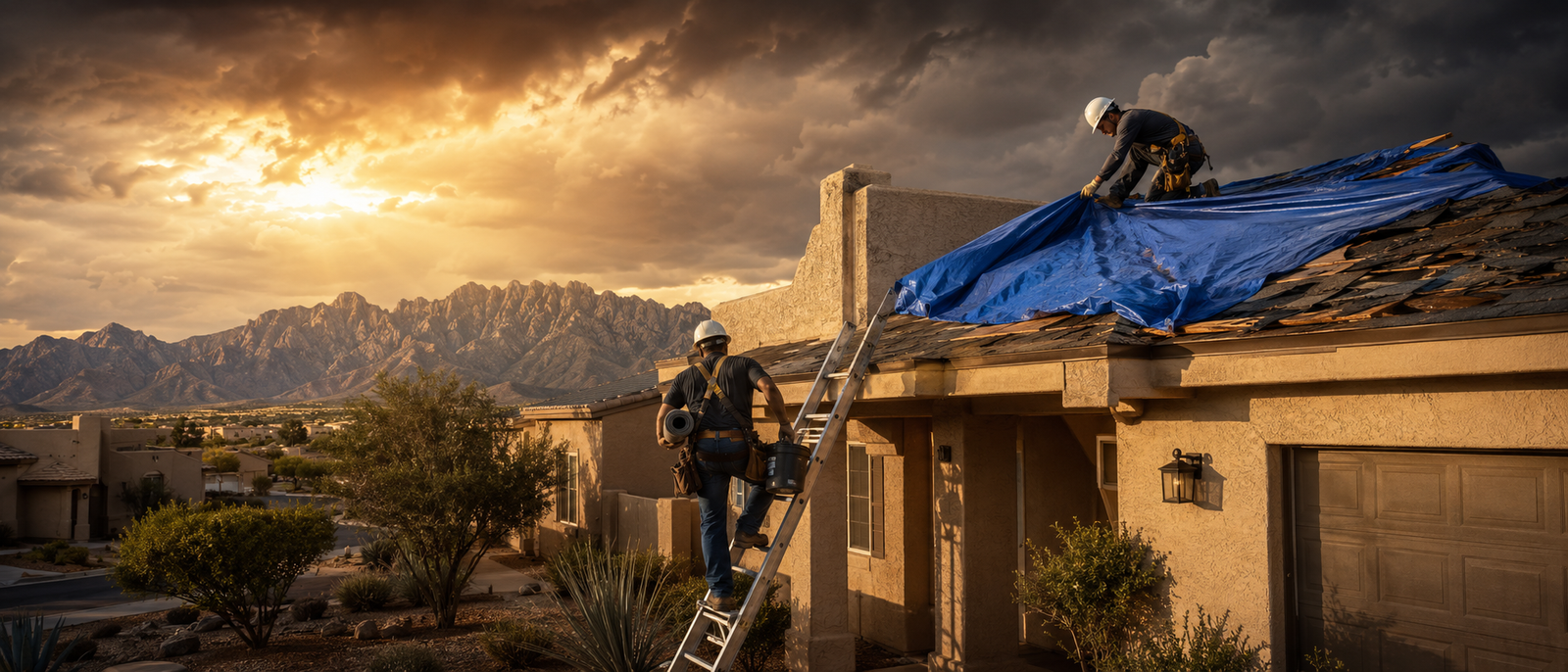 Emergency roof repair services in Las Cruces NM by A Mountain Roofing
